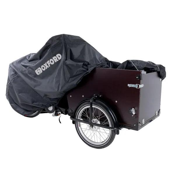 Oxford Aquatex Pro Cargo cover trækkes over ladcykel