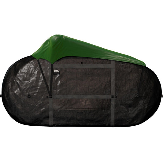 RoughSac Hood vist sammen med RoughSac cykelcover