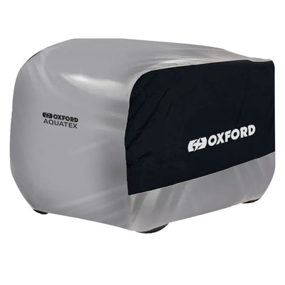Gråt og sort Oxford Aquatex ATV-cover i størrelse S til udendørs beskyttelse af quad bikes.