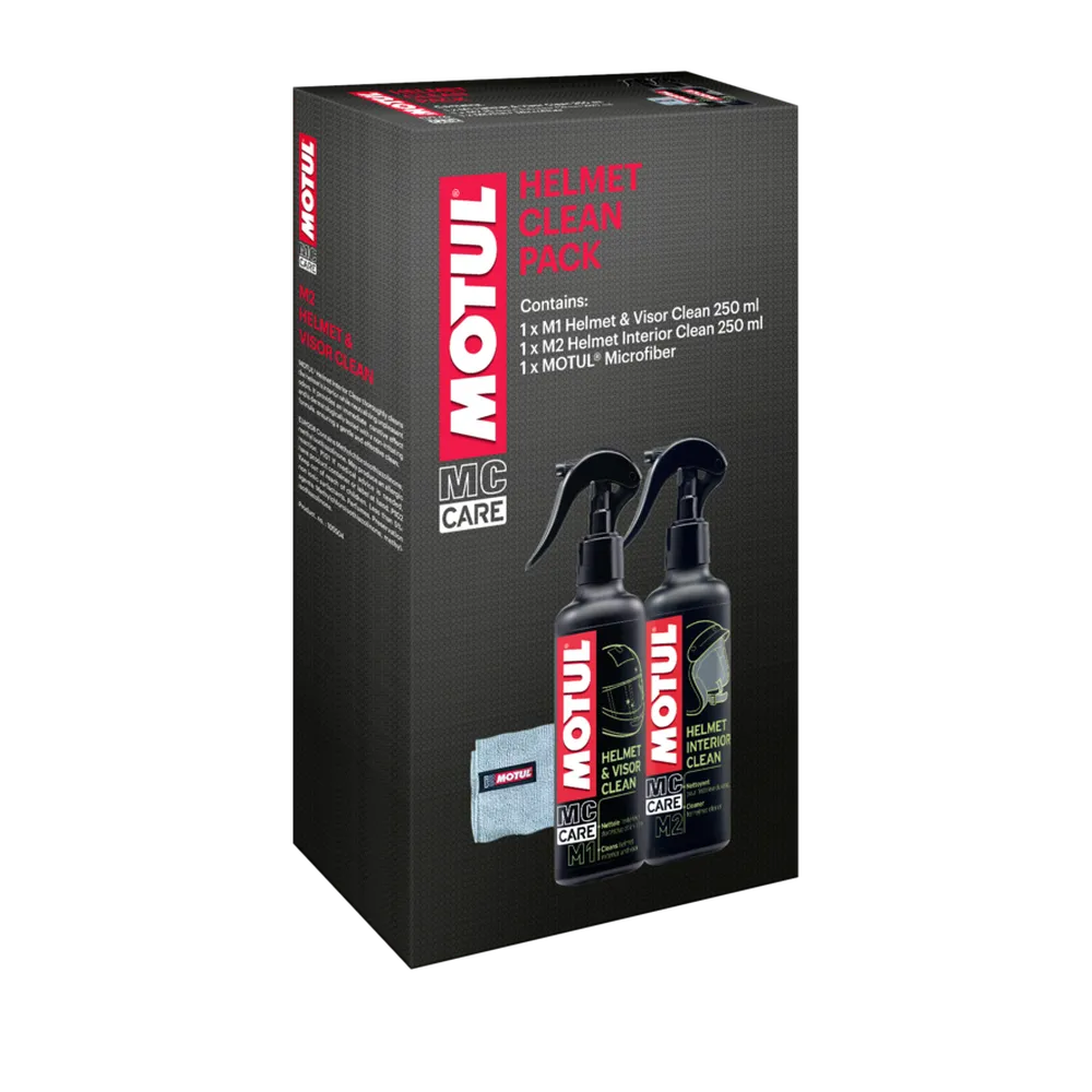 Motul Helmet Care Kit med visirrens og hjelmrenser