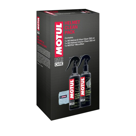 Motul Helmet Care Kit med visirrens og hjelmrenser