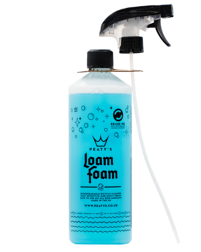 Peaty's LoamFoam 1000ml bionedbrydelig rengøringsspray til effektiv vask af cykel, ladcykel og motorcykel.